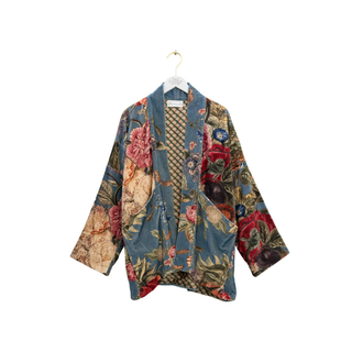 One Hundred Stars Velvet Pocket Jacket Primula Blue