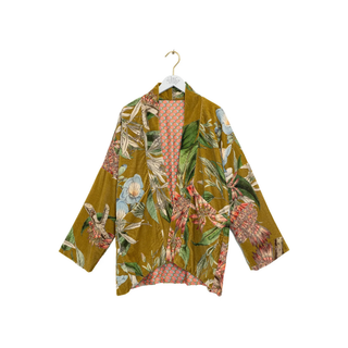 One Hundred Stars Velvet Pocket Jacket Rhodoleia Gold