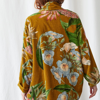 One Hundred Stars Velvet Pocket Jacket Rhodoleia Gold