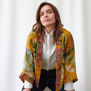 One Hundred Stars Wool Kimono Rhodoleia Gold