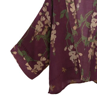 One Hundred Stars Wool Kimono Wisteria Plum
