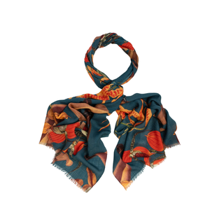 One Hundred Stars Wool Scarf Orchid Teal