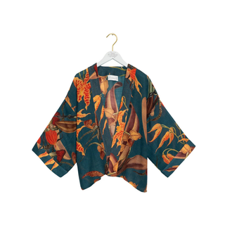 One Hundred Stars Kimono Orchid Teal Wool