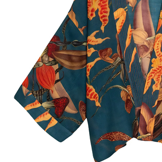 One Hundred Stars Kimono Orchid Teal Wool