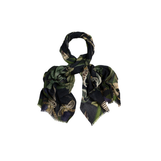 One Hundred Stars Wool Scarf Orchid Black