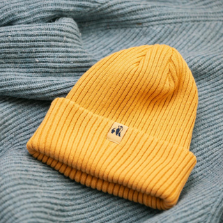Organic Cotton Beanie Mustard