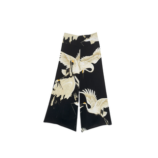 One Hundred Stars Palazzo Trousers Stork Black Satin