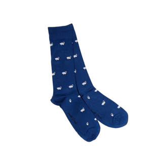 Swole Panda Navy Sheep Bamboo Socks