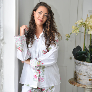 Pink & Mint Green Floral Pyjamas S/M