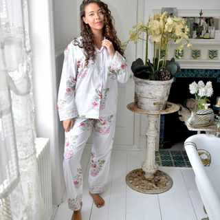 Pink & Mint Green Floral Pyjamas M/L.