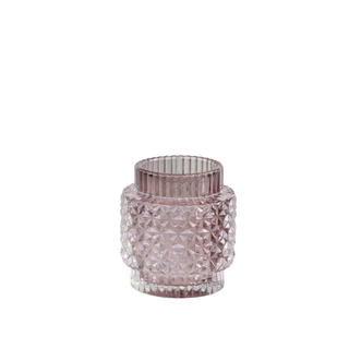 Tealight Holder with Pattern Pink