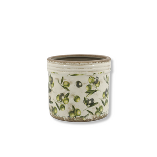 Planter with Olive Pattern