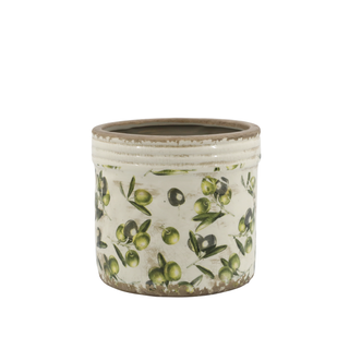 Planter with Olive Pattern