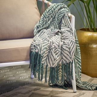 Bloomingville Ugento Throw Green