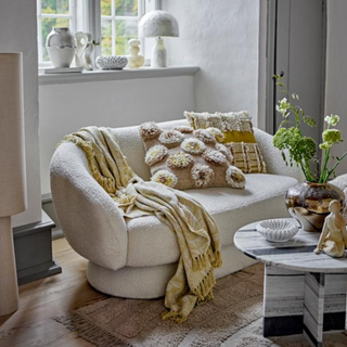 Bloomingville Pratello Throw Yellow