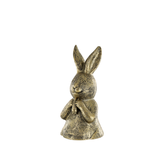 Rabbit with Carrot Decoration Antique Brass
