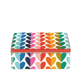 Decorative Tin Rainbow Hearts