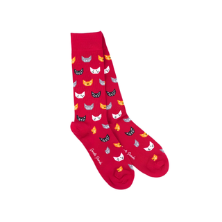 Swole Panda Women's Socks Red Cat