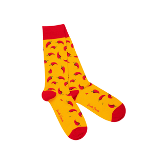 Swole Panda Mens Bamboo Socks Red Chilli