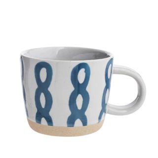Rustic Cup Blue Loops