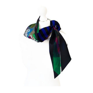 Clare O'Connor 100% Silk Maxi Twilly Scarf