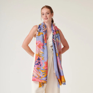 One Hundred Stars Scarf Crane Periwinkle