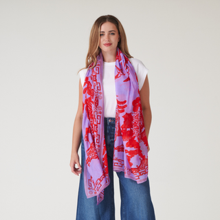 One Hundred Stars Scarf Giant Willow Violet