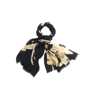 One Hundred Stars Wool Scarf Stork Black