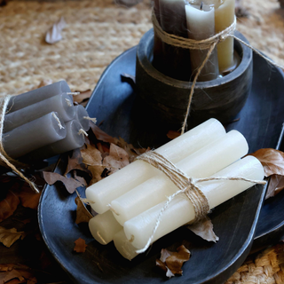 Chic Antique Macon Short Dinner Candle Nude Rustic 4 h