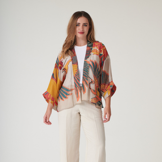 One Hundred Stars Short Kimono Crane Stone