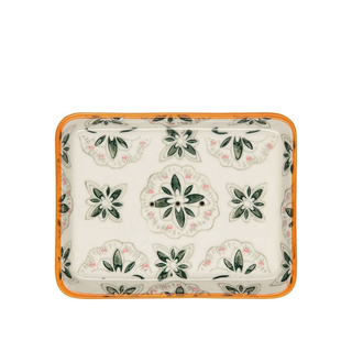 Soap Dish Tropical  Black White & Orange