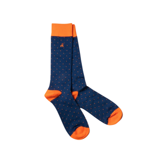 Socks Gents Spotted Orange