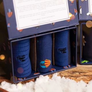 Socks Gift Box 3 Pairs Hot Air Ballons