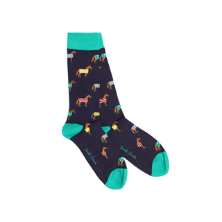 Swole Panda Mens Bamboo Socks Horse