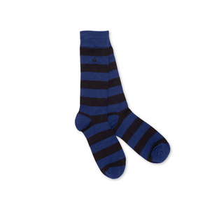 Socks Ladies Charcoal Striped