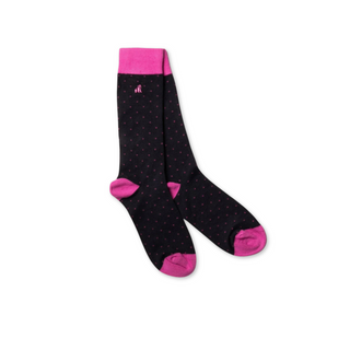 Socks Ladies Spotted Pink
