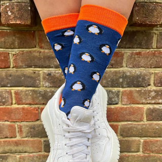 Socks Navy Penguin
