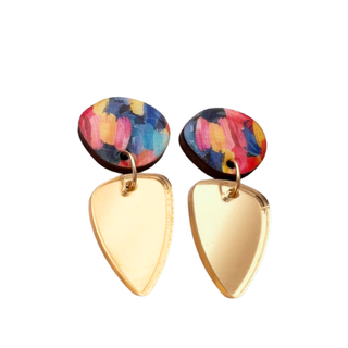 The Messy Brunette Mini Brush Stroke Drop Earings
