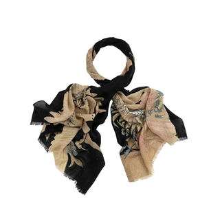 One Hundred Stars Scarf Wool Crane Black