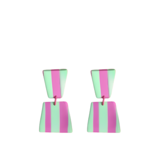 Studio Canty Helsinki Mint & Raspberry Earrings