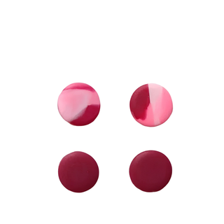 Studio Canty Tinydots Set Burgundy & Neon Pink