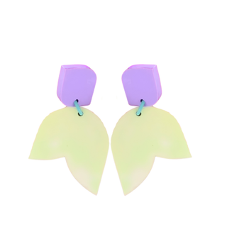 Studio Canty Tulip Lemon & Lilac Earrings