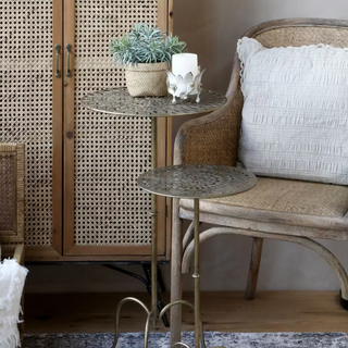 Antique Brass Side Table