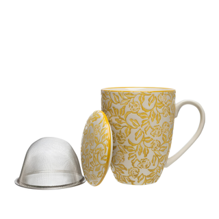 Tea Cup with Tea Strainer Yellow