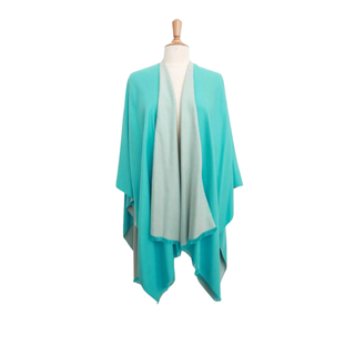 Emma Cape Turquoise & White
