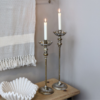 Vire Candlestick Antique Brass