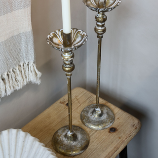 Vire Candlestick Antique Brass