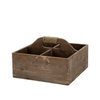 Wooden Box with 4 Compartments