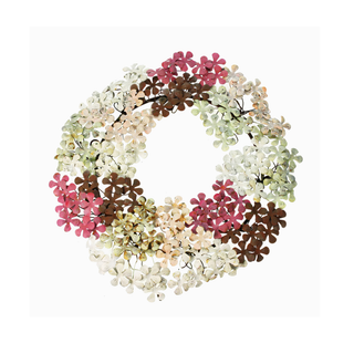 Wreath with Flowers White and Pink