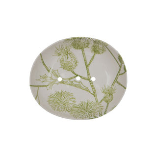 Green Floral Soap Dish